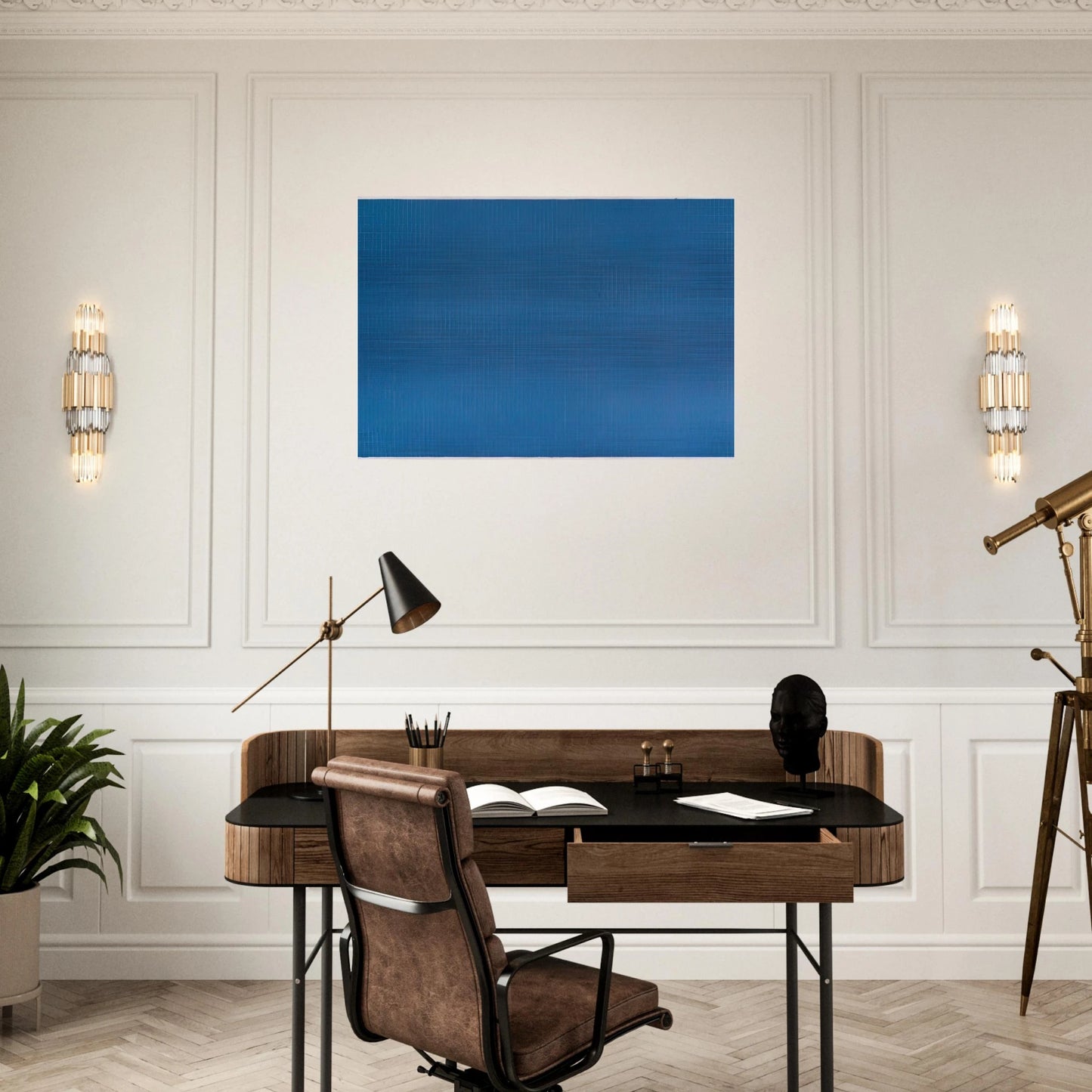 Night Sea - Agnes Martin Brushed Aluminum Print - 70x100 cm / 28x40 inches | Agnes Martin Aluminum Print | Agnes Martin Prints
