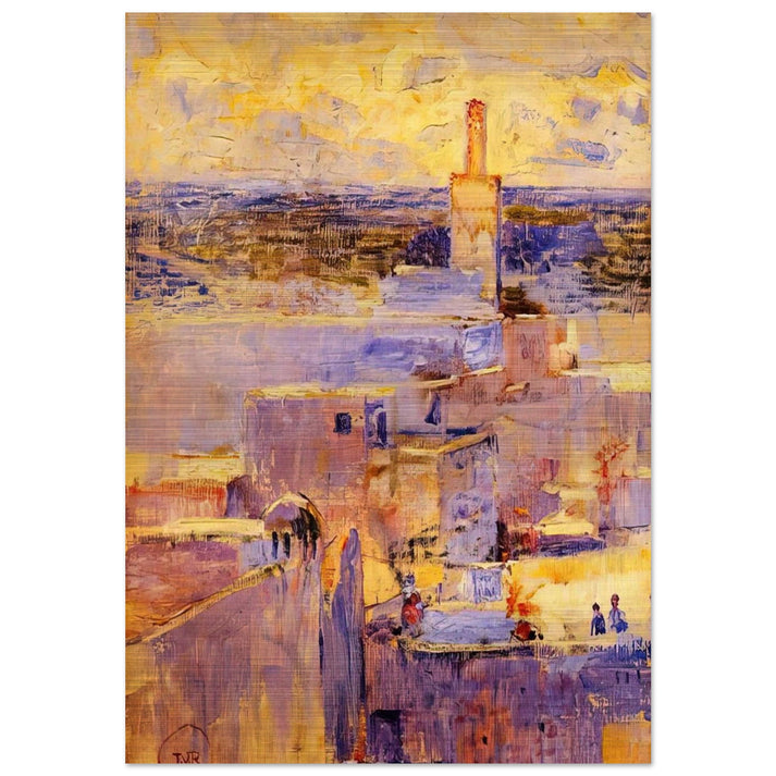 VIEW OF MEKNES MOROCCO - Theo van Rysselberghe Brushed Aluminum Print - 70x100 cm / 28x40 inches | Theo van Rysselberghe Aluminum Print | Theo van Rysselberghe Prints