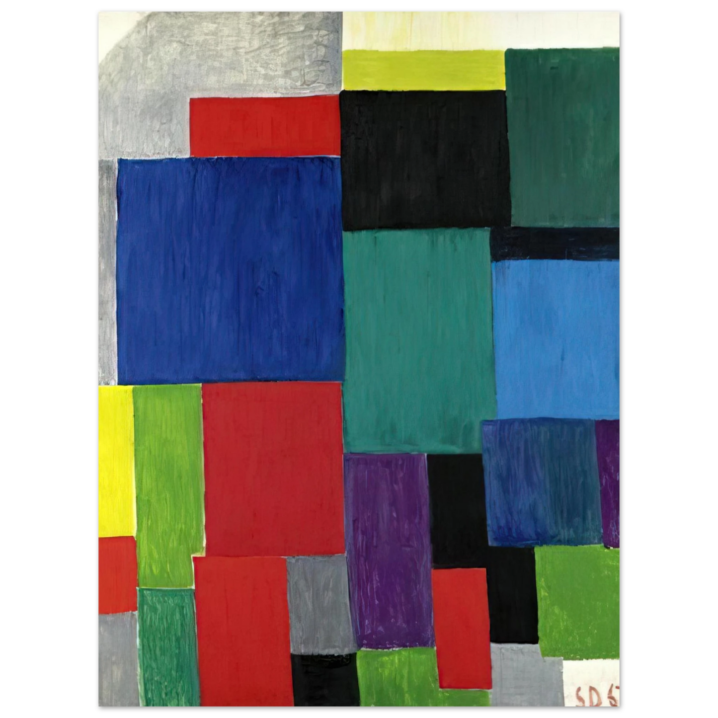Sonia Delaunay - COLOR RHYTHM 1967  75x100 cm / 30x40inches Fine Art Poster