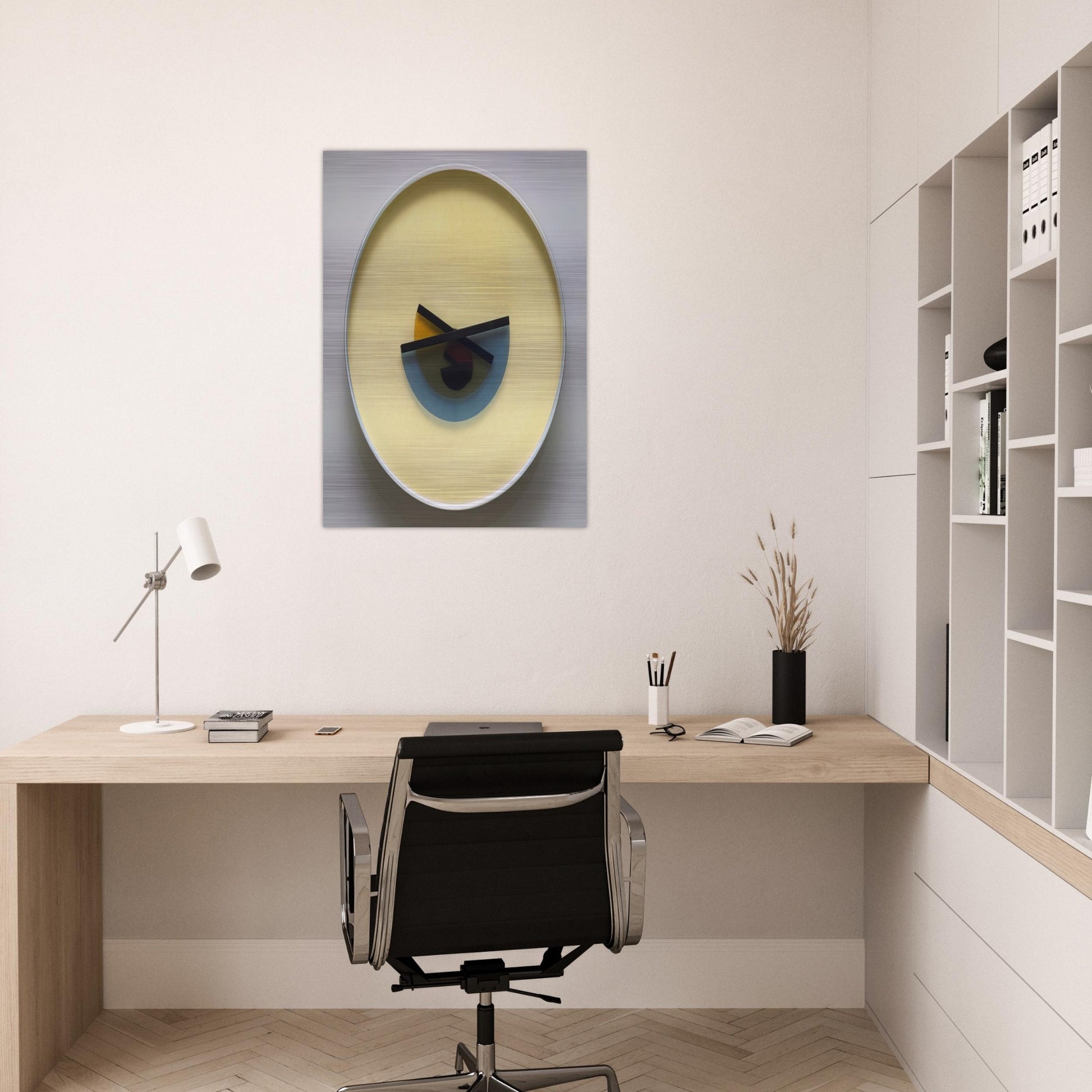 L'Ora X Clock - 1945 - Bruno Munari Brushed Aluminum Print - 70x100 cm / 28x40 inches | Bruno Munari Aluminum Print | Bruno Munari Prints