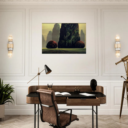Autumn Eucalyptus - Eyvind Earle Brushed Aluminum Print - 70x100 cm / 28x40 inches | Eyvind Earle Aluminum Print | Eyvind Earle Prints