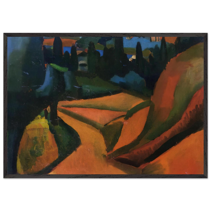 LANDSCAPE NEAR MARTIGUES 1908 - Andre Derain 70x100 cm / 28x40 inches Framed Art Print – Black Wooden Frame