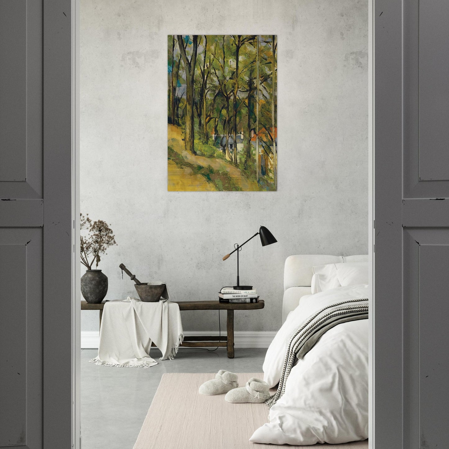 The Orchard - Paul Cézanne Brushed Aluminum Print - 70x100 cm / 28x40 inches | Paul Cézanne Aluminum Print | Paul Cézanne Prints