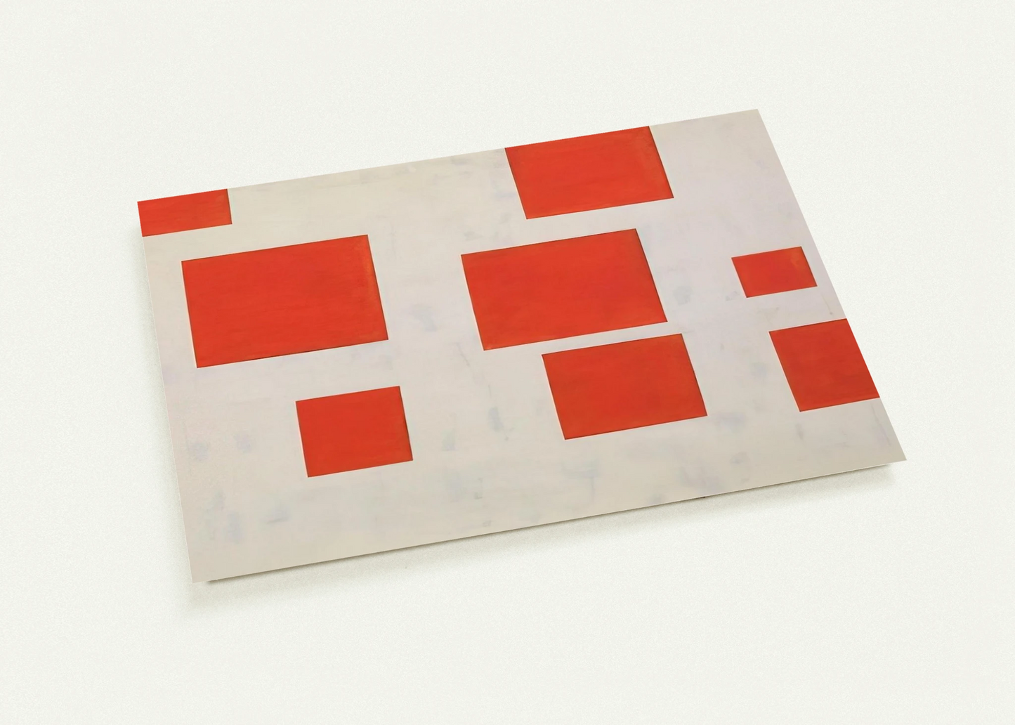KOMPOSITION MIT 8 ROTEN RECHTECKEN COMPOSITION WITH 8 RED RECTANGLES 1964 By BLINKY PALERMO Pack of 10 Post Cards | BLINKY PALERMO Post Cards | A6 (10.5 x 14.8 cm) - 4.1 x 5.8 inches