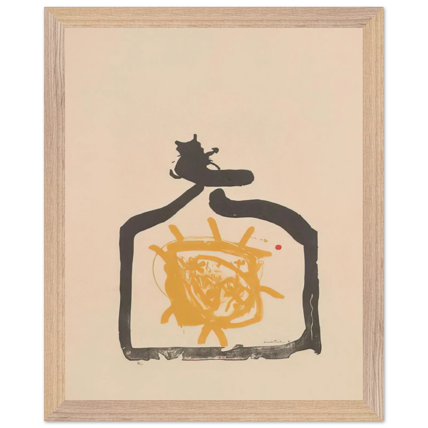 Helen Frankenthaler - May 26th Backwards - 1961 Wall art - 28x43  cm / XL (11x17 inches) - Premium Wooden Framed Poster With Fine Art Paper-canvas - Black frame