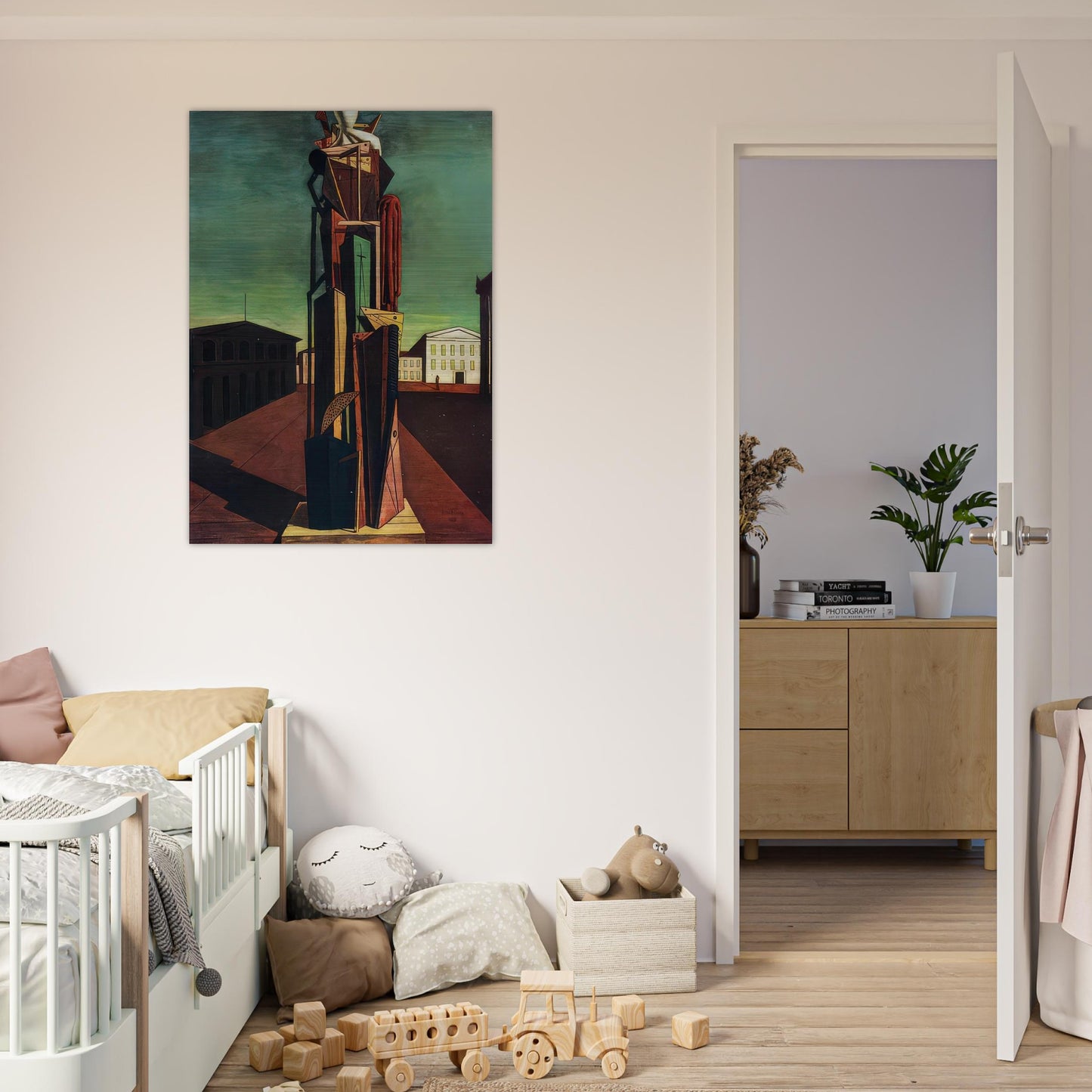 THE GREAT METAPHYSICIAN 1917 - Giorgio de Chirico Brushed Aluminum Print - 70x100 cm / 28x40 inches | Giorgio de Chirico Aluminum Print | Giorgio de Chirico Prints
