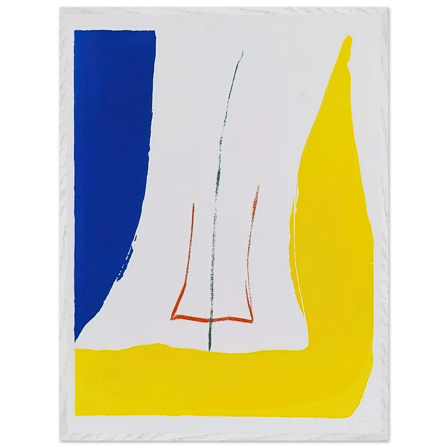 Helen Frankenthaler - Sun Corner - 1968 Wall art - 40x50 cm / 16x20 inches - Premium Wooden Framed Poster With Fine Art Paper-canvas - Black frame