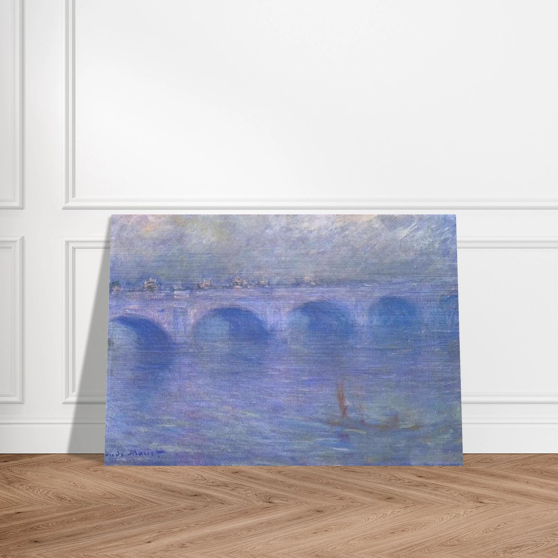 Waterloo Bridge in the Fog - claude monet Brushed Aluminum Print - 70x100 cm / 28x40 inches | claude monet Aluminum Print | claude monet Prints