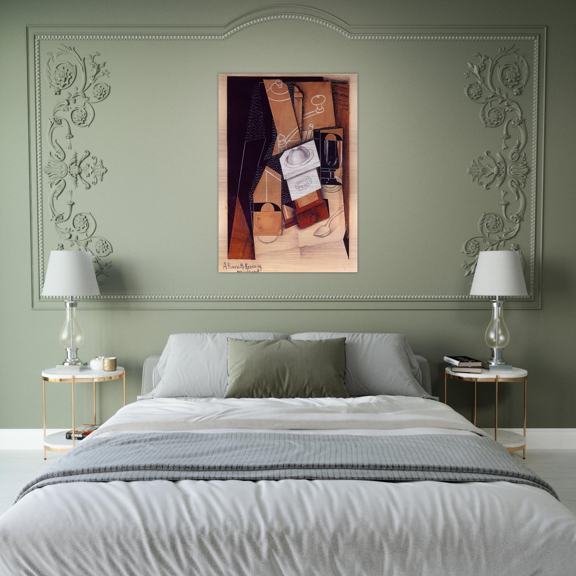 THE COFFEE GRINDER 1916 - Juan Gris Brushed Aluminum Print - 70x100 cm / 28x40 inches | Juan Gris Aluminum Print | Juan Gris Prints