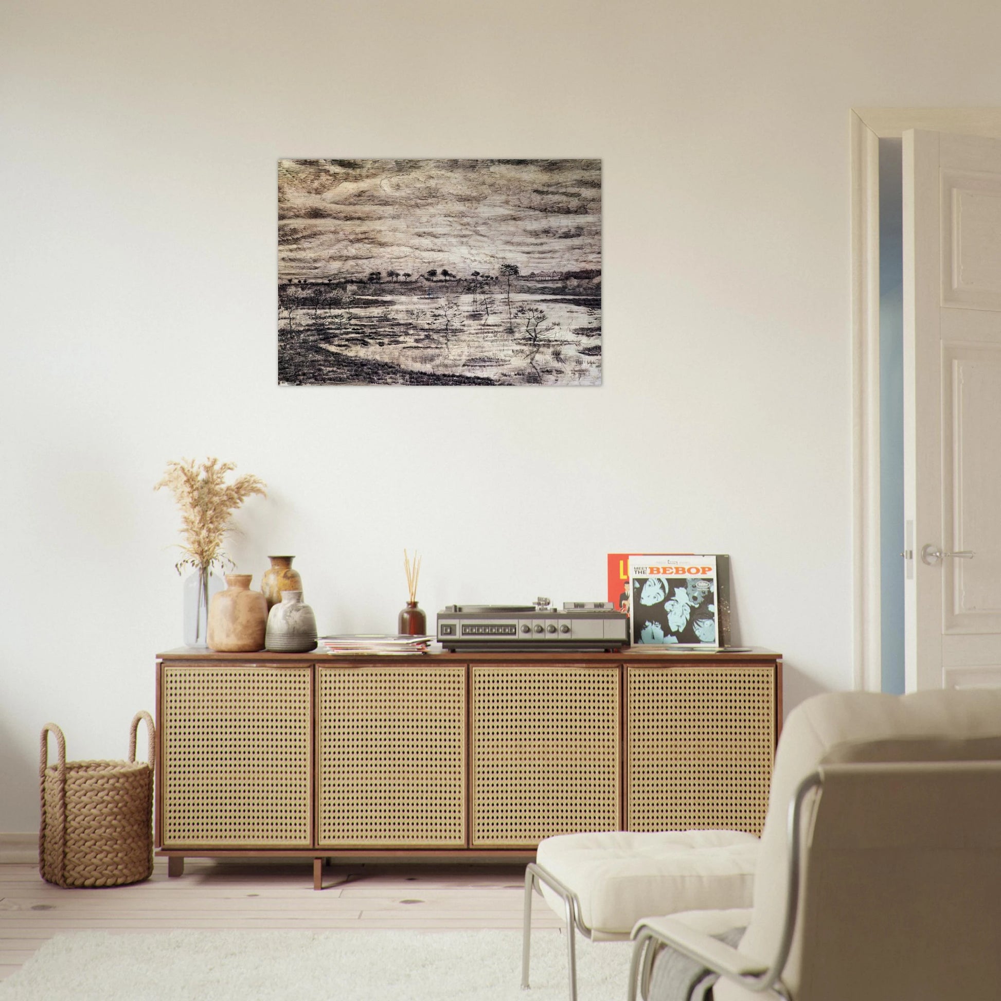 A Marsh - Vincent van Gogh Brushed Aluminum Print - 70x100 cm / 28x40 inches | Vincent van Gogh Aluminum Print | Vincent van Gogh Prints