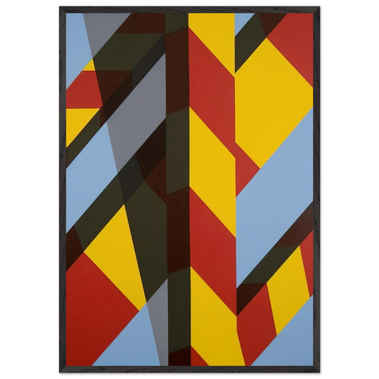 Landscape BB - 1974 - Allan D Arcangelo 70x100 cm / 28x40 inches Framed Art Print – Black Wooden Frame