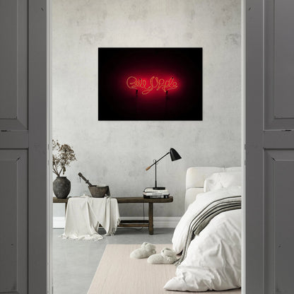 Neon Signature Red - 1967 - Billy Apple Brushed Aluminum Print - 70x100 cm / 28x40 inches | Billy Apple Aluminum Print | Billy Apple Prints