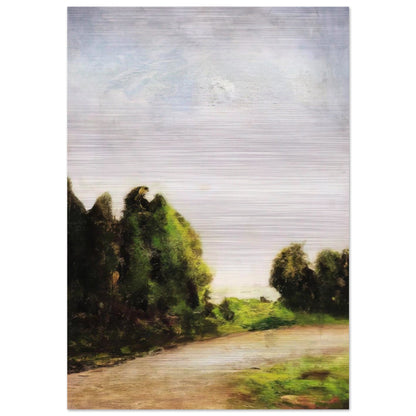PAESAGGIO 1904 - Carlo Carra Brushed Aluminum Print - 70x100 cm / 28x40 inches | Carlo Carra Aluminum Print | Carlo Carra Prints
