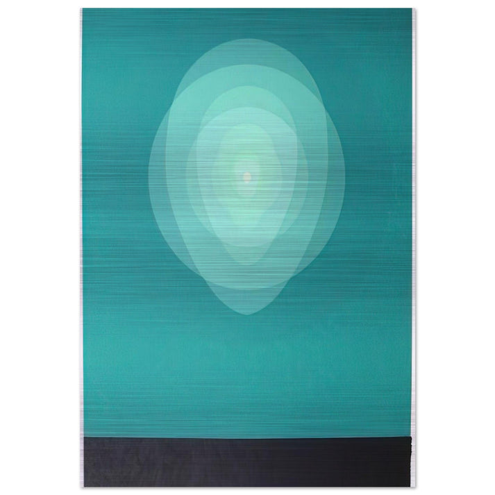 Teal Mandala - 1969 - Clarence Holbrook Carter Brushed Aluminum Print - 70x100 cm / 28x40 inches | Clarence Holbrook Carter Aluminum Print | Clarence Holbrook Carter Prints
