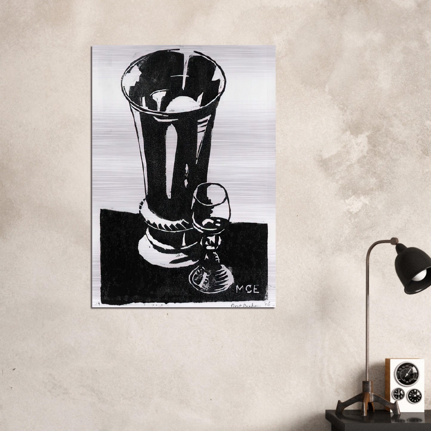 STILL LIFE 1917 - MC Escher Brushed Aluminum Print - 70x100 cm / 28x40 inches | MC Escher Aluminum Print | MC Escher Prints