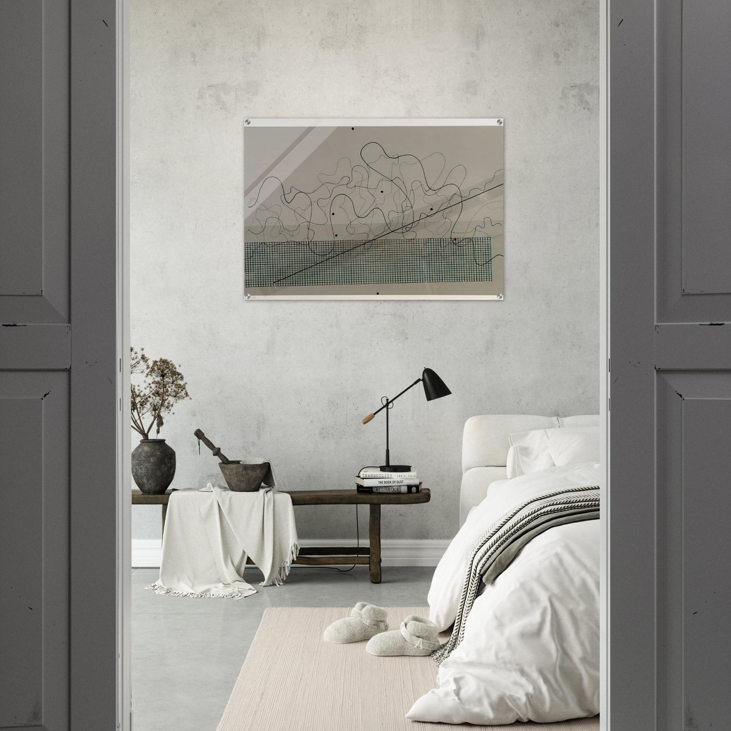 Fontana Mix Dark Grey - 1981 - John Cage Acrylic Print - 70x100 cm / 28x40″ inches