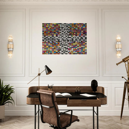 OGGI VENTICINQUESIMO GIORNO DEL SETTIMO MESE 1988 - Alighiero Boetti Brushed Aluminum Print - 70x100 cm / 28x40 inches | Alighiero Boetti Aluminum Print | Alighiero Boetti Prints