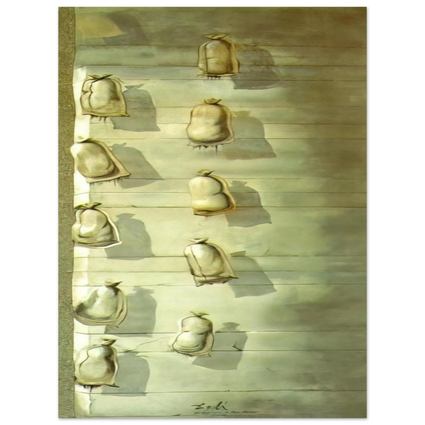 Salvador Dali - SET DESIGN FOR THE BALLET LOS SACOS DEL MOLINERO  75x100 cm / 30x40inches Fine Art Poster