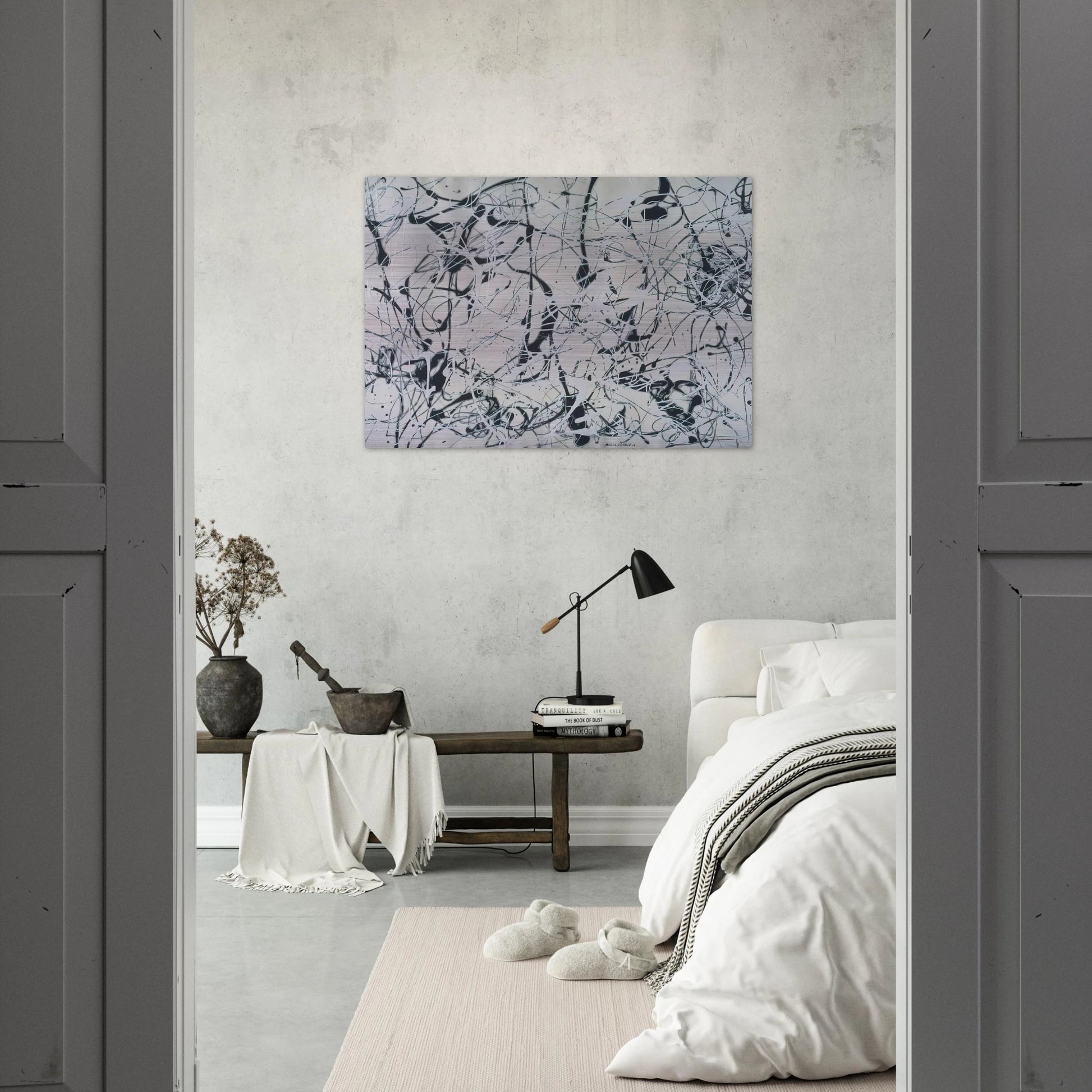 NUMBER 23 - Jackson Pollock Brushed Aluminum Print - 70x100 cm / 28x40 inches | Jackson Pollock Aluminum Print | Jackson Pollock Prints