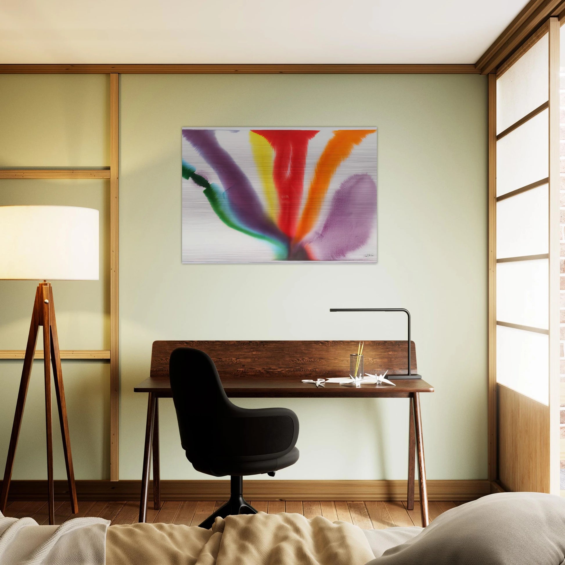 Phenomena Compass Bearing - Paul Jenkins Brushed Aluminum Print - 70x100 cm / 28x40 inches | Paul Jenkins Aluminum Print | Paul Jenkins Prints