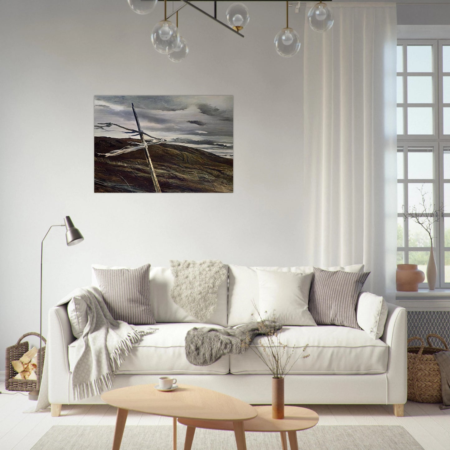 DODGES RIDGE 1947 - Andrew Wyeth Brushed Aluminum Print - 70x100 cm / 28x40 inches | Andrew Wyeth Aluminum Print | Andrew Wyeth Prints