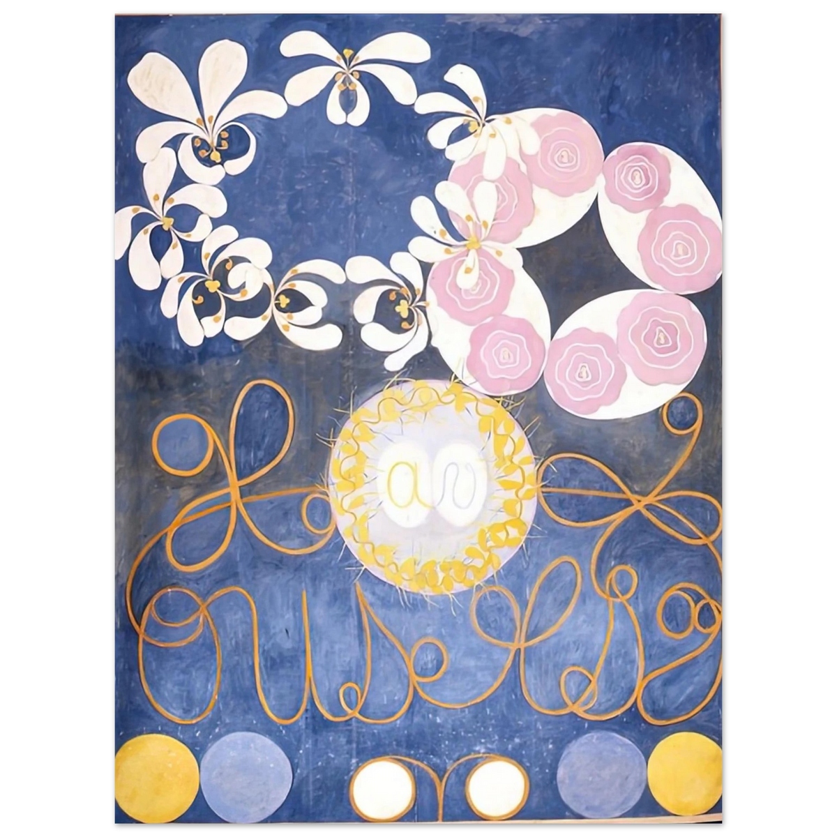 Hilma af Klint - THE TEN LARGEST 1907 Wall art - 15x20 cm / 6x8 inches - Premium Wooden Framed Poster With Fine Art Paper - Black frame
