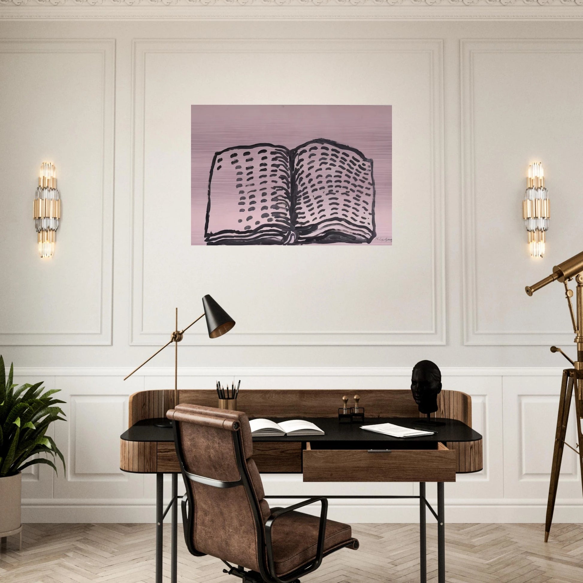 UNTITLED BOOK - Philip Guston Brushed Aluminum Print - 70x100 cm / 28x40 inches | Philip Guston Aluminum Print | Philip Guston Prints