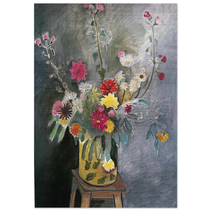 BOUQUET OF MIXED FLOWERS 1917 - Henri Matisse Brushed Aluminum Print - 70x100 cm / 28x40 inches | Henri Matisse Aluminum Print | Henri Matisse Prints