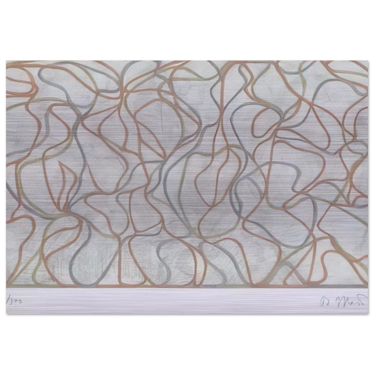 Distant Muses - 2000 - Brice Marden Brushed Aluminum Print - 70x100 cm / 28x40 inches | Brice Marden Aluminum Print | Brice Marden Prints