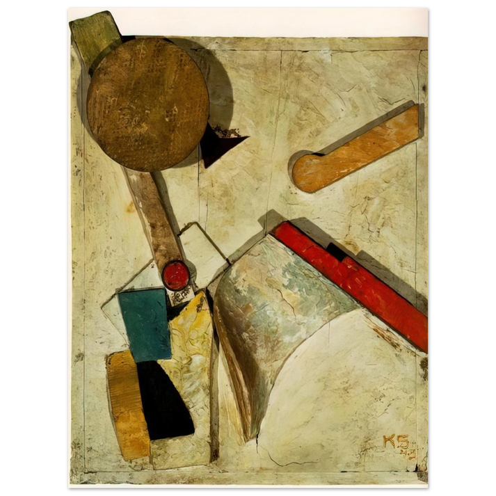 Kurt Schwitters - HEAVY RELIEF 1945  75x100 cm / 30x40inches Fine Art Poster