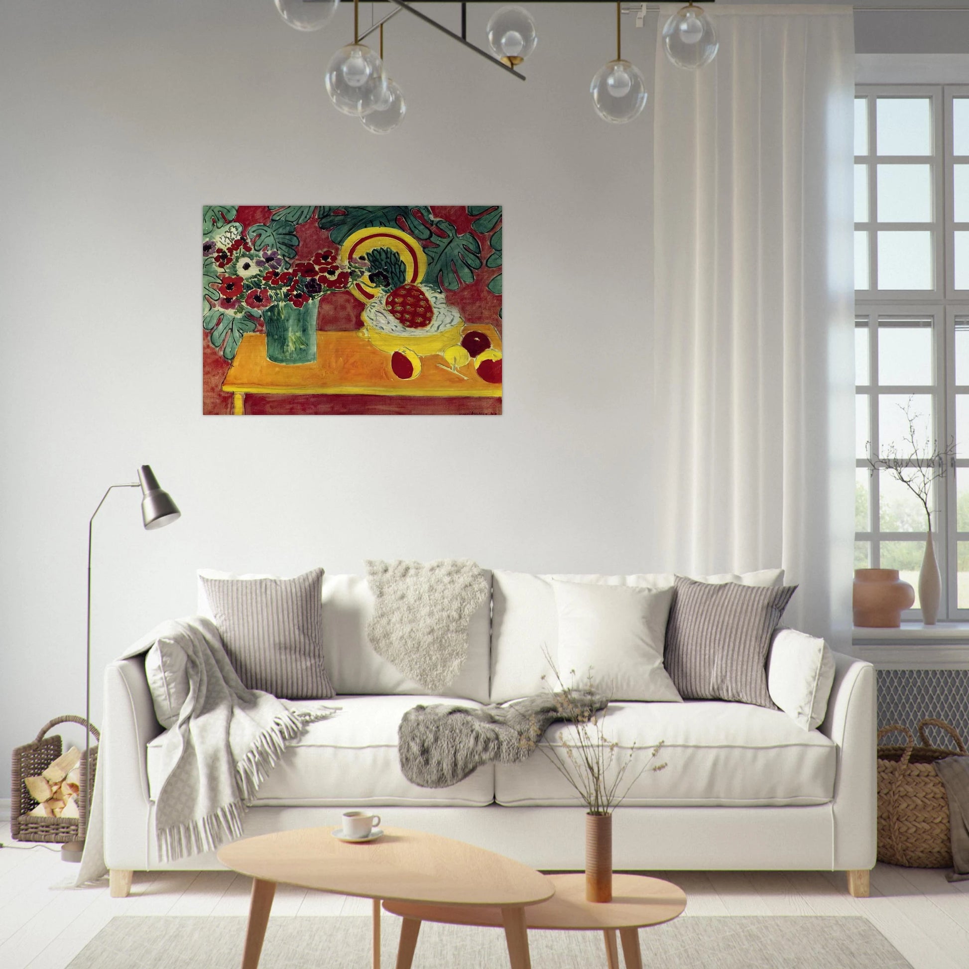 PINEAPPLE AND ANEMONES 1940 - Henri Matisse Brushed Aluminum Print - 70x100 cm / 28x40 inches | Henri Matisse Aluminum Print | Henri Matisse Prints