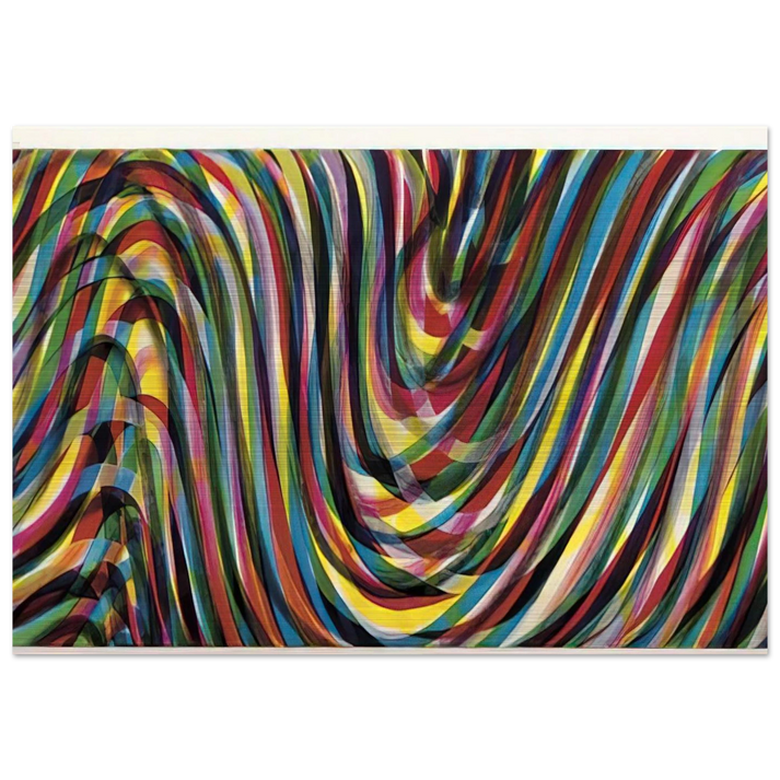 Horizontal Wavy Lines - Sol LeWitt Brushed Aluminum Print - 70x100 cm / 28x40 inches | Sol LeWitt Aluminum Print | Sol LeWitt Prints