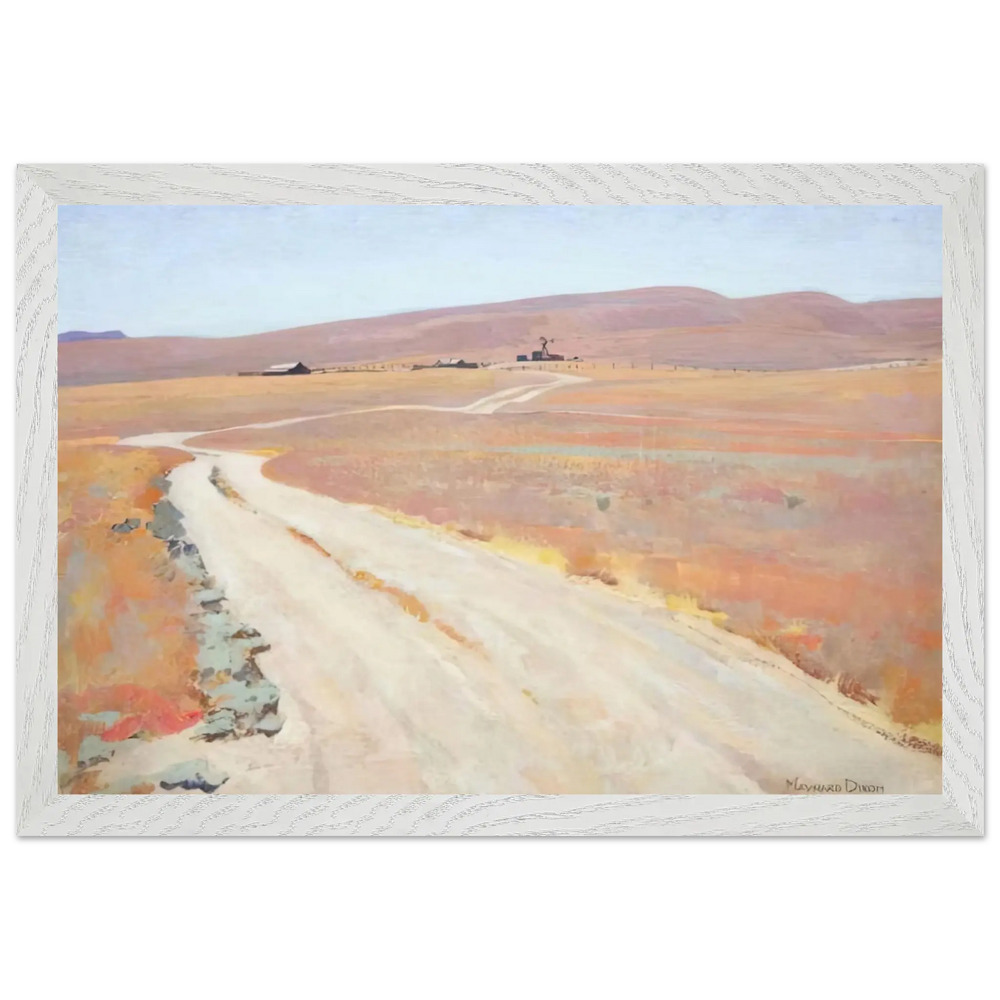 Maynard Dixon - ABANDONED RANCH 1935 Wall art - A2 (42 x 59.4  cm) - Premium Wooden Framed Poster With Fine Art Paper - Black frame