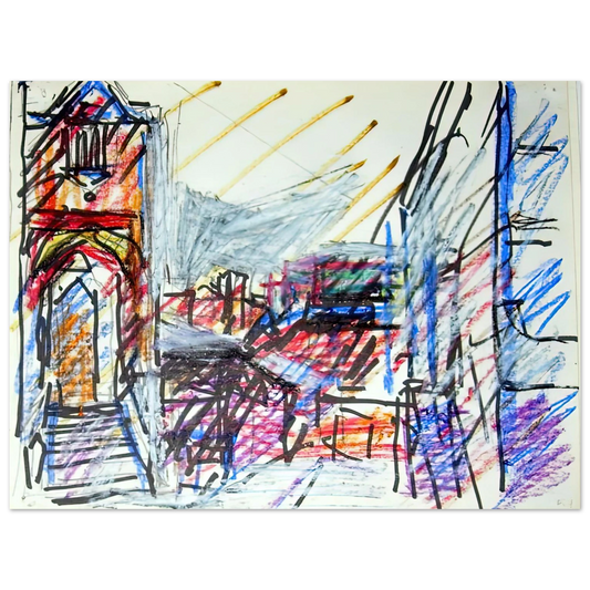 Frank Auerbach - TO THE STUDIOS  75x100 cm / 30x40inches Fine Art Poster