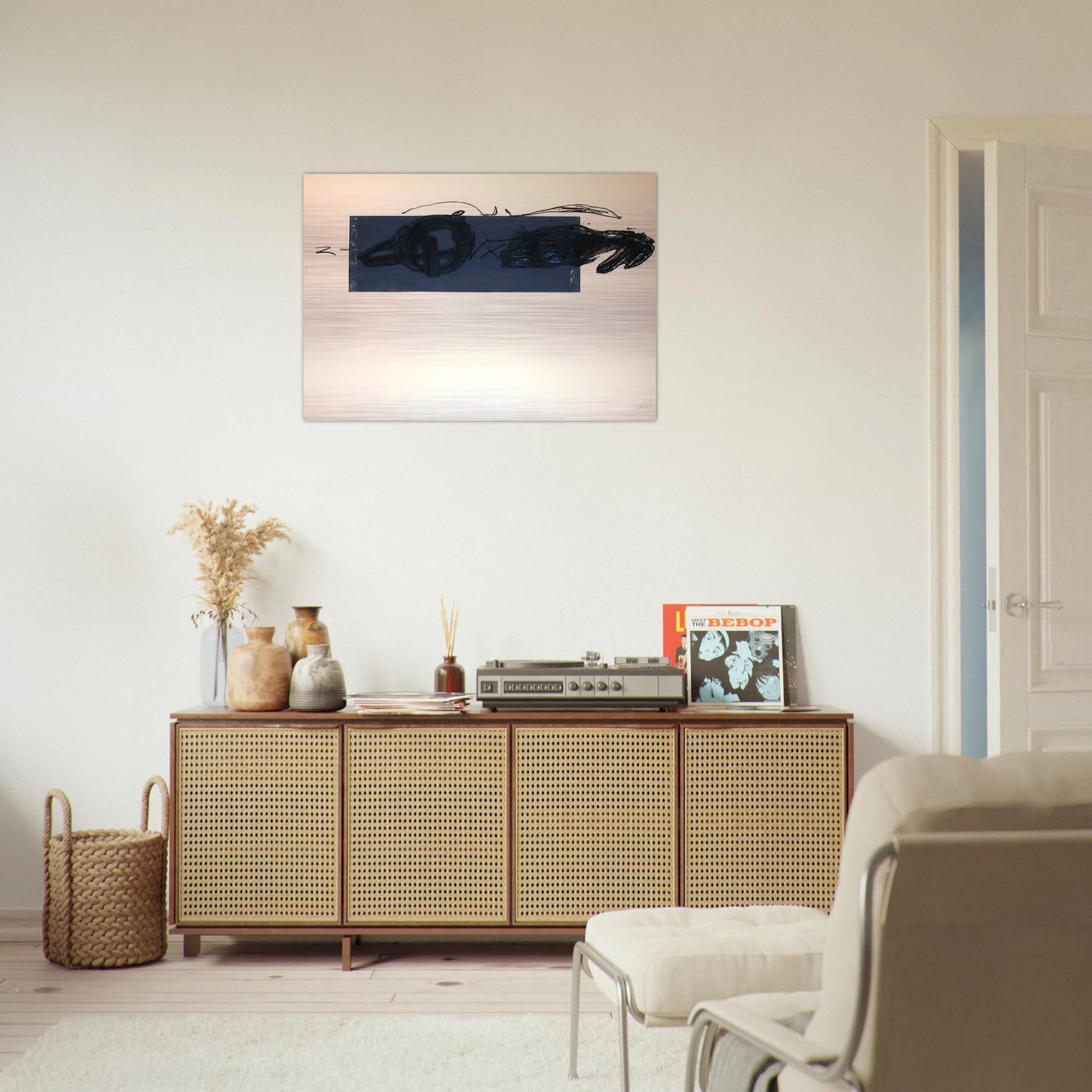 Z 1981 - Antoni Tapies Brushed Aluminum Print - 70x100 cm / 28x40 inches | Antoni Tapies Aluminum Print | Antoni Tapies Prints