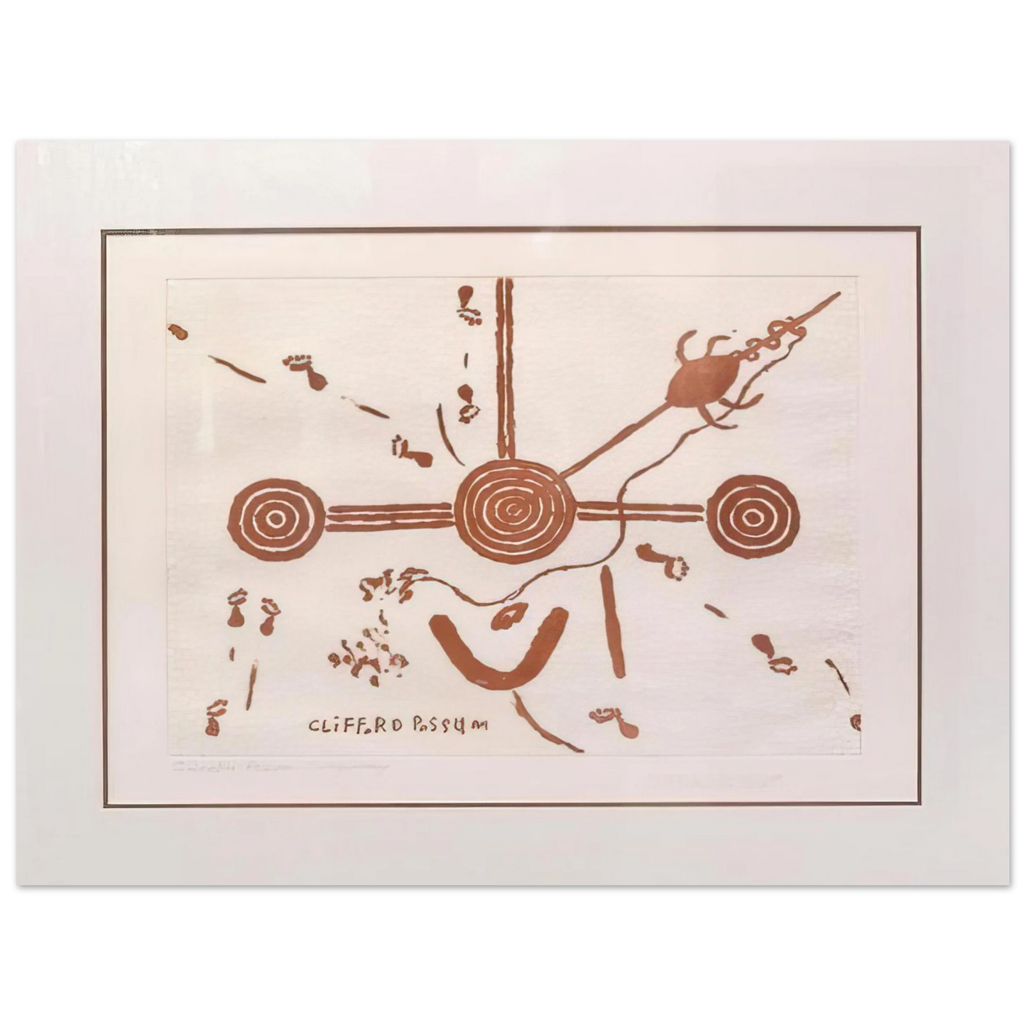 Clifford Possum Tjapaltjarri - Ngarlu, Love Story - 1994  75x100 cm / 30x40inches Fine Art Poster