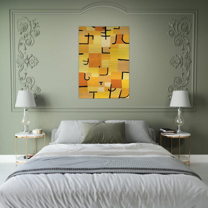 CHARACTERS IN YELLOW 1937 - Paul Klee Brushed Aluminum Print - 70x100 cm / 28x40 inches | Paul Klee Aluminum Print | Paul Klee Prints