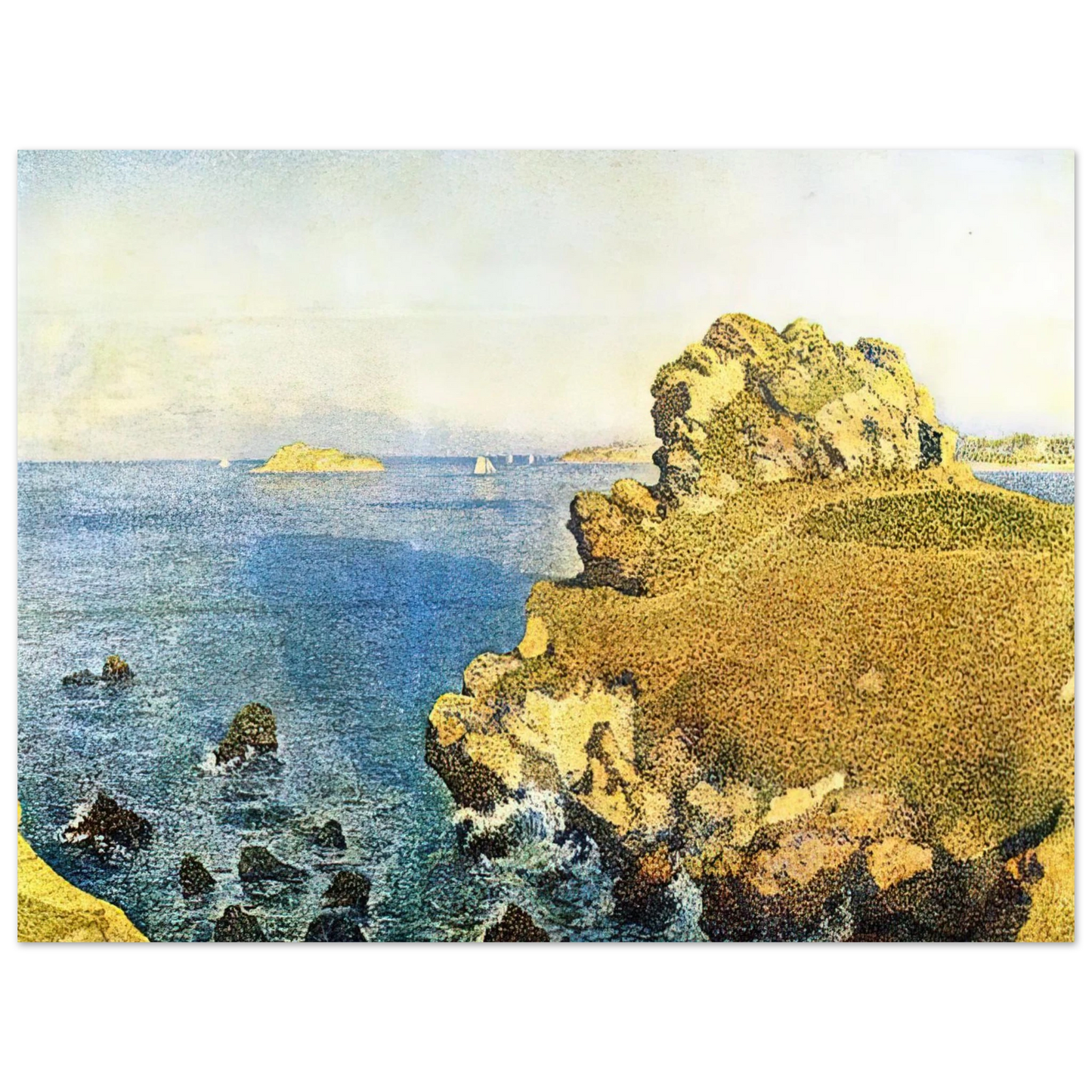 Theo van Rysselberghe - THE POINTE DE PER KIRIDEC AT ROSCOFF  75x100 cm / 30x40inches Fine Art Poster