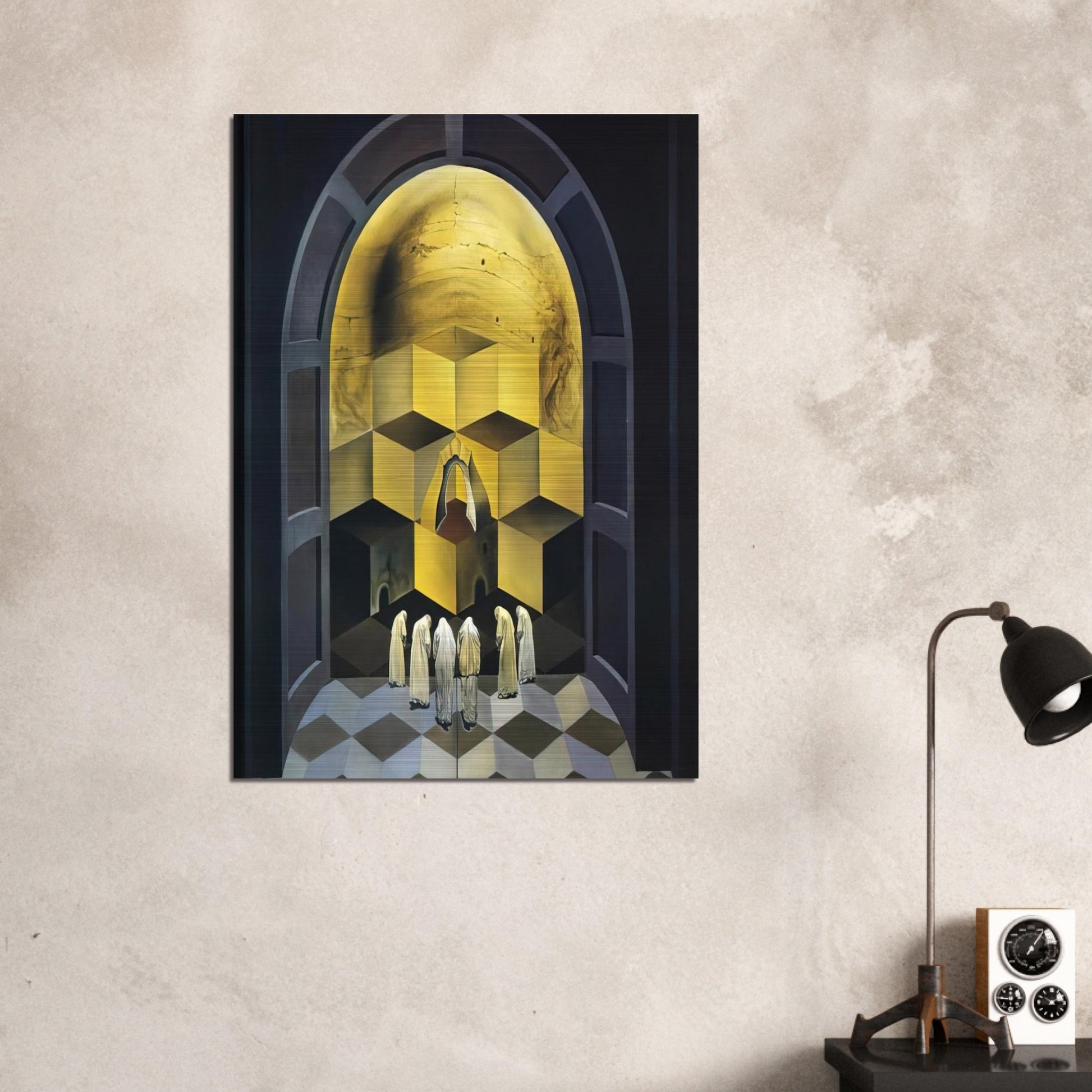 SKULL OF ZURBARAN - Salvador Dali Brushed Aluminum Print - 70x100 cm / 28x40 inches | Salvador Dali Aluminum Print | Salvador Dali Prints