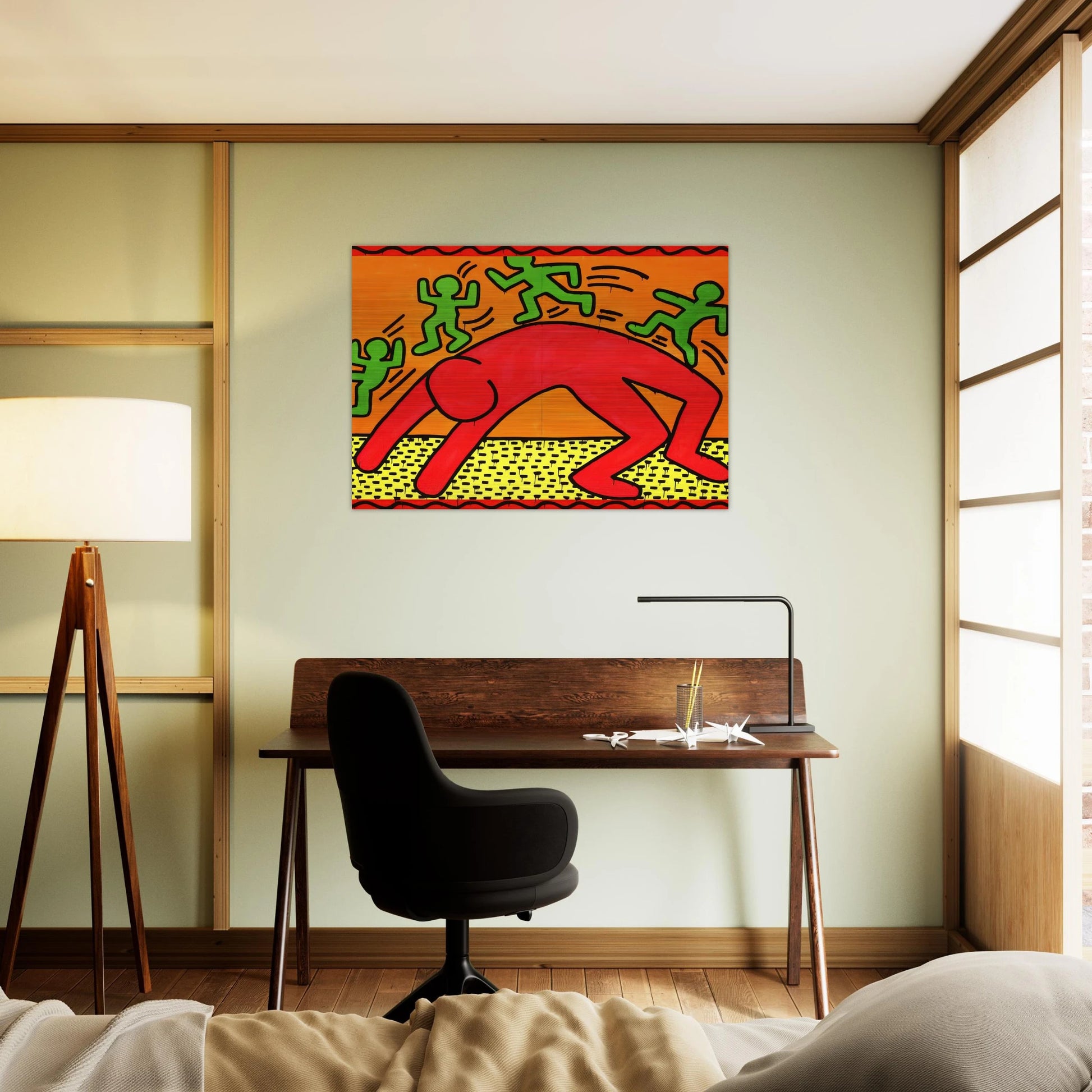 UNTITLED 1982 2 - Keith Haring Brushed Aluminum Print - 70x100 cm / 28x40 inches | Keith Haring Aluminum Print | Keith Haring Prints