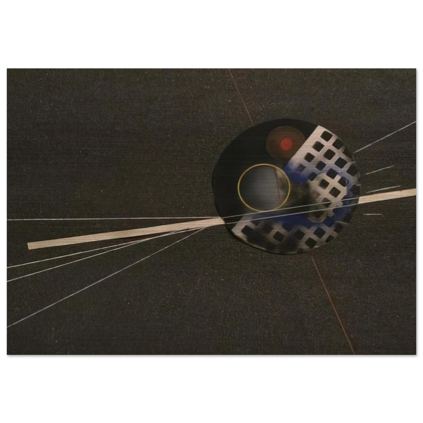Emery Paper collage - Laszlo Moholy-Nagy Brushed Aluminum Print - 70x100 cm / 28x40 inches | Laszlo Moholy-Nagy Aluminum Print | Laszlo Moholy-Nagy Prints