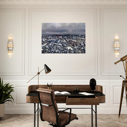 Multiplication of the Arcs - Yves Tanguy Brushed Aluminum Print - 70x100 cm / 28x40 inches | Yves Tanguy Aluminum Print | Yves Tanguy Prints