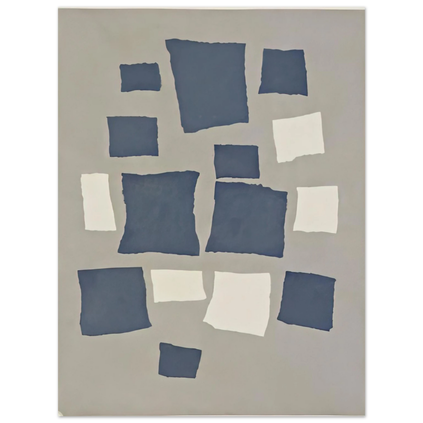 Jean Arp - Collage with Squares Arranged According to the Laws of Chance  75x100 cm / 30x40inches Fine Art Poster