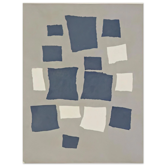 Jean Arp - Collage with Squares Arranged According to the Laws of Chance  75x100 cm / 30x40inches Fine Art Poster