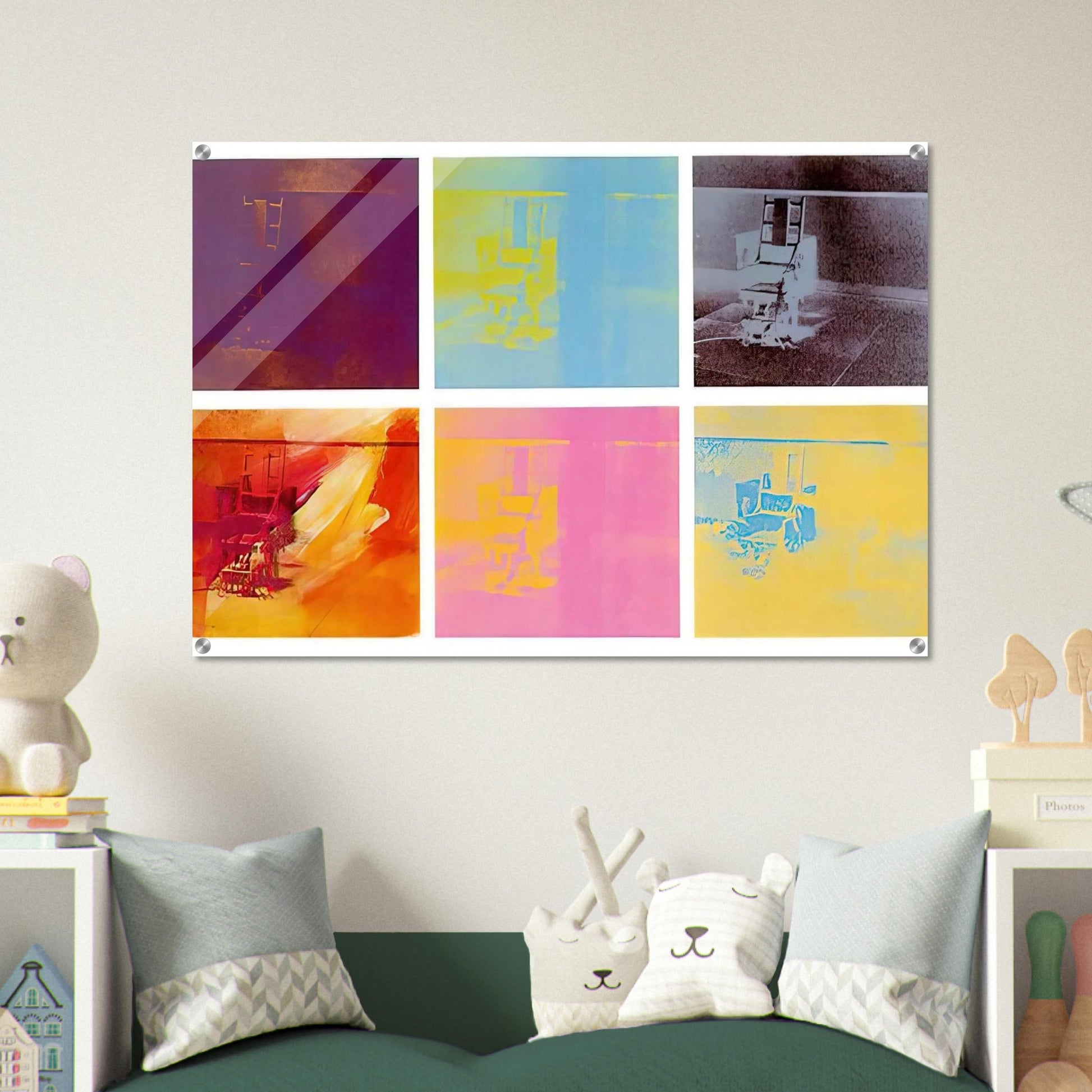 Electric Chair - Andy Warhol Acrylic Print - 70x100 cm / 28x40″ inches | Andy Warhol Wall Art | Andy Warhol Prints