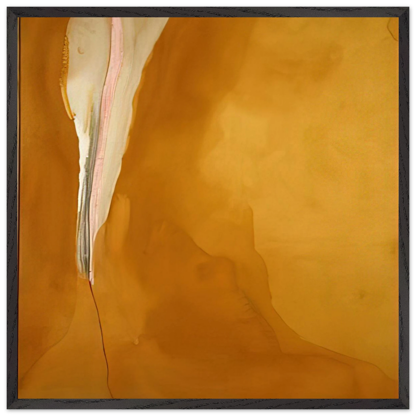 Helen Frankenthaler - Coral Wedge - 1972 Wall art - A1 (59.4 x 84.1  cm) - Premium Wooden Framed Poster With Fine Art Paper-canvas - White frame