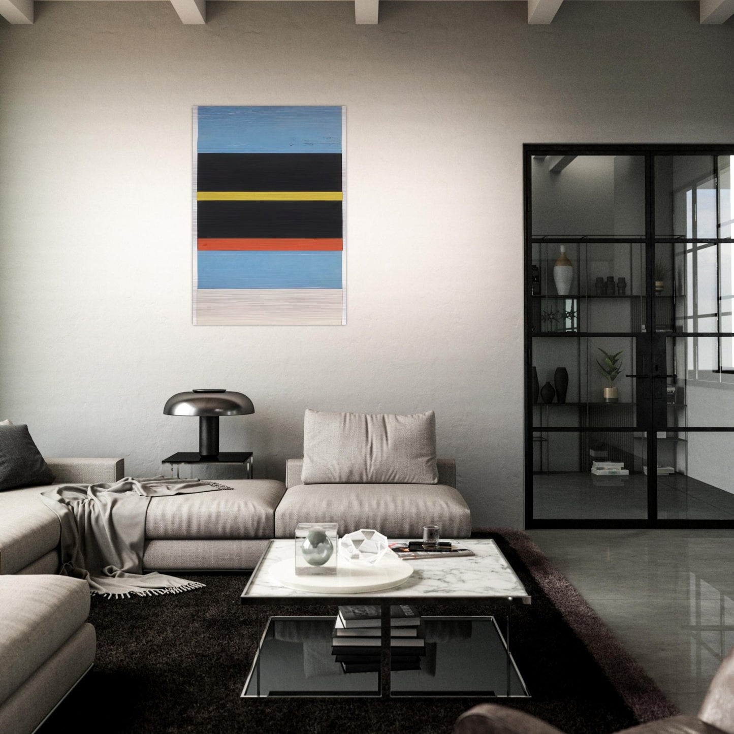 Boats in Sanary Harbor - Ellsworth Kelly Brushed Aluminum Print - 70x100 cm / 28x40 inches | Ellsworth Kelly Aluminum Print | Ellsworth Kelly Prints