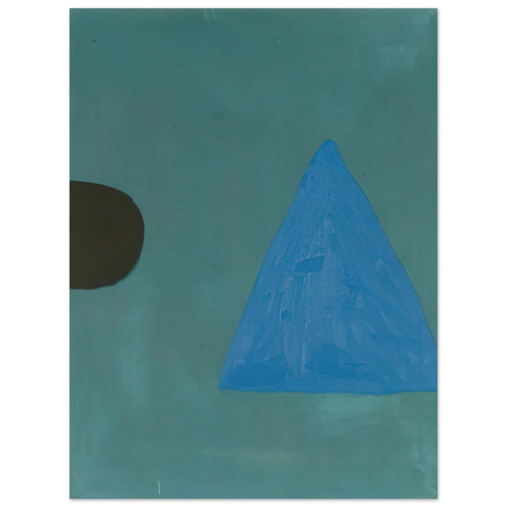 William Scott - Blue on Blue - 1967  75x100 cm / 30x40inches Fine Art Poster