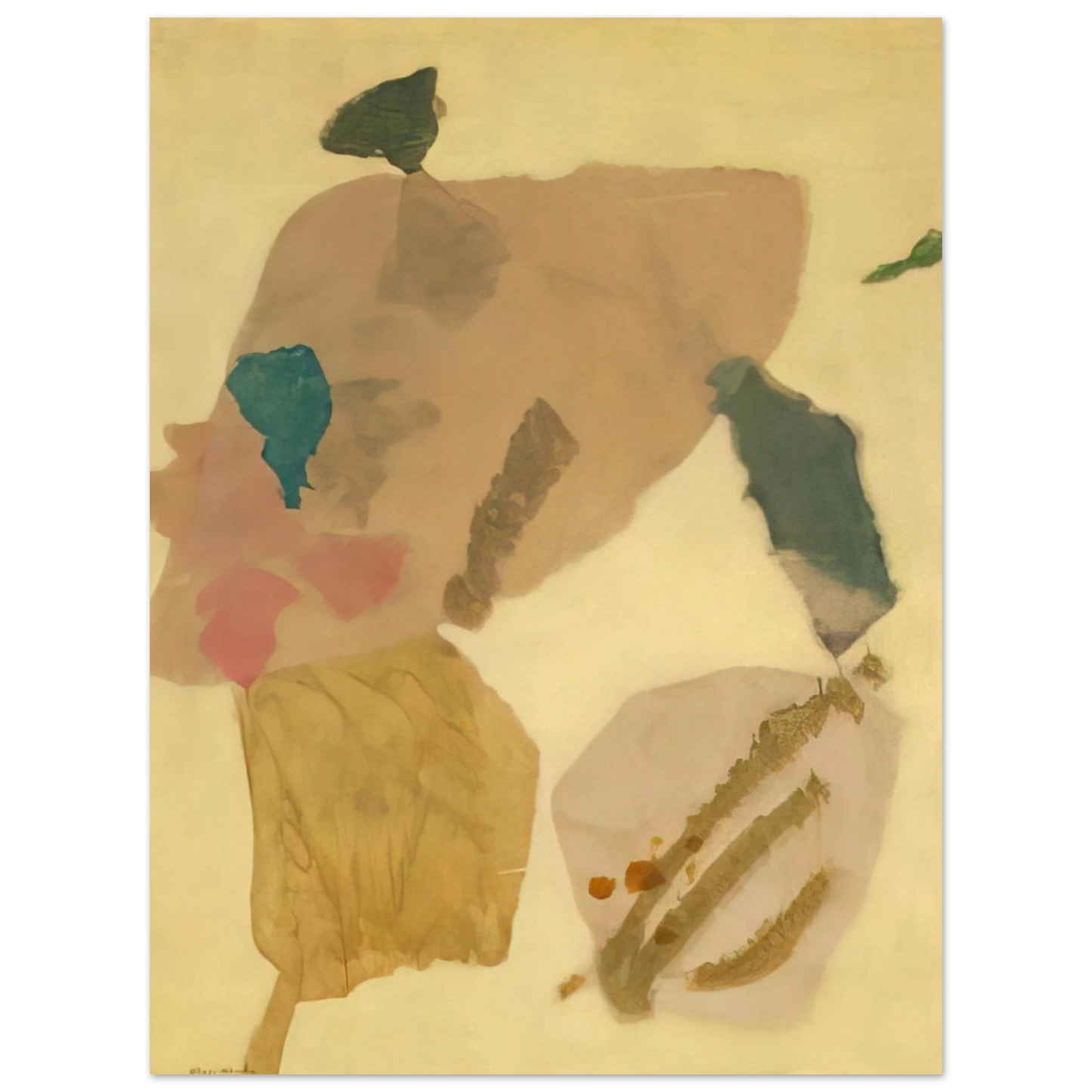 Kenzo Okada - Lemon Yellow - 1950  75x100 cm / 30x40inches Fine Art Poster