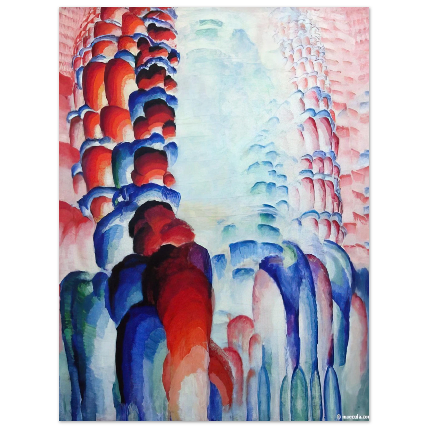 Frantisek Kupka - Hindu Motif, or Graduated Red  75x100 cm / 30x40inches Fine Art Poster